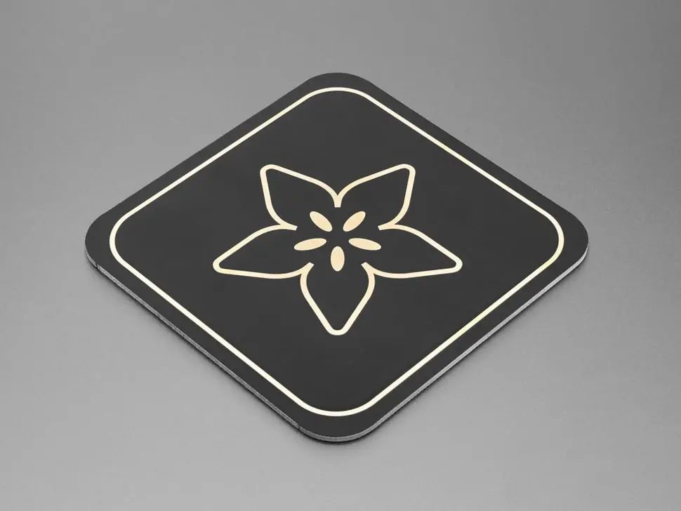 Pcb Coaster With Gold Adafruit Logo 1