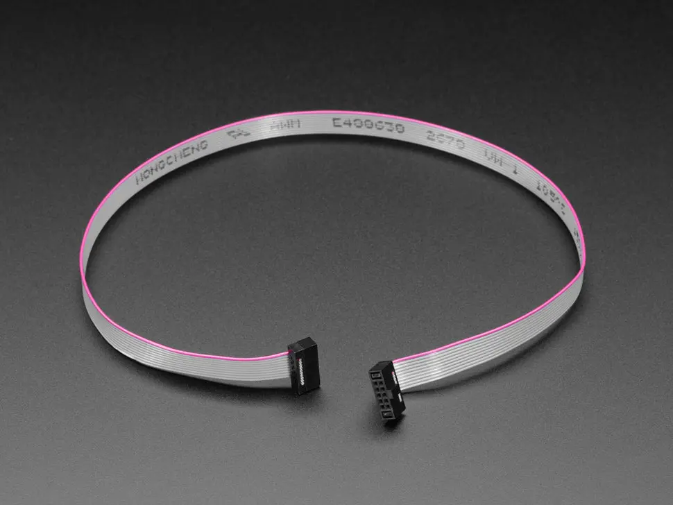 10-Pin 2X5 Socket-Socket 1.27Mm Idc (Swd) Cable - 300Mm Long 1