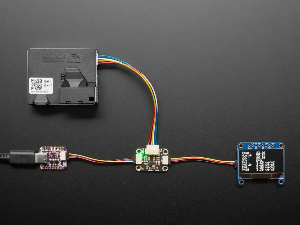 Adafruit Sen54 Or Sen55 Adapter Breakout - Stemma Qt / Qwiic 1