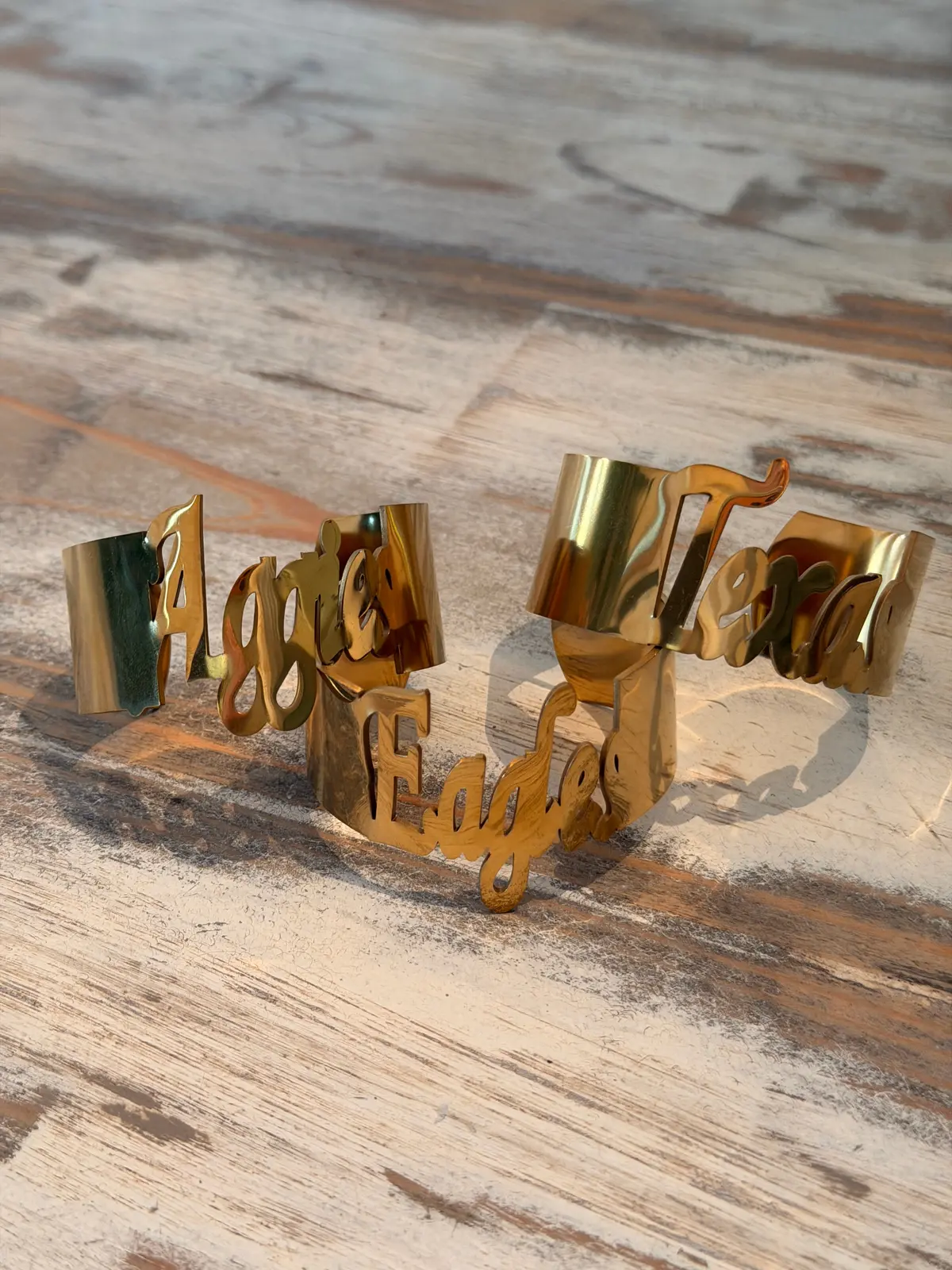 Gold Game Day Cuff Bracelets 1
