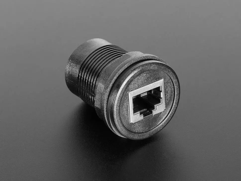 Rj-50 (10P10c) Round Panel Mount Adapter Plug 1