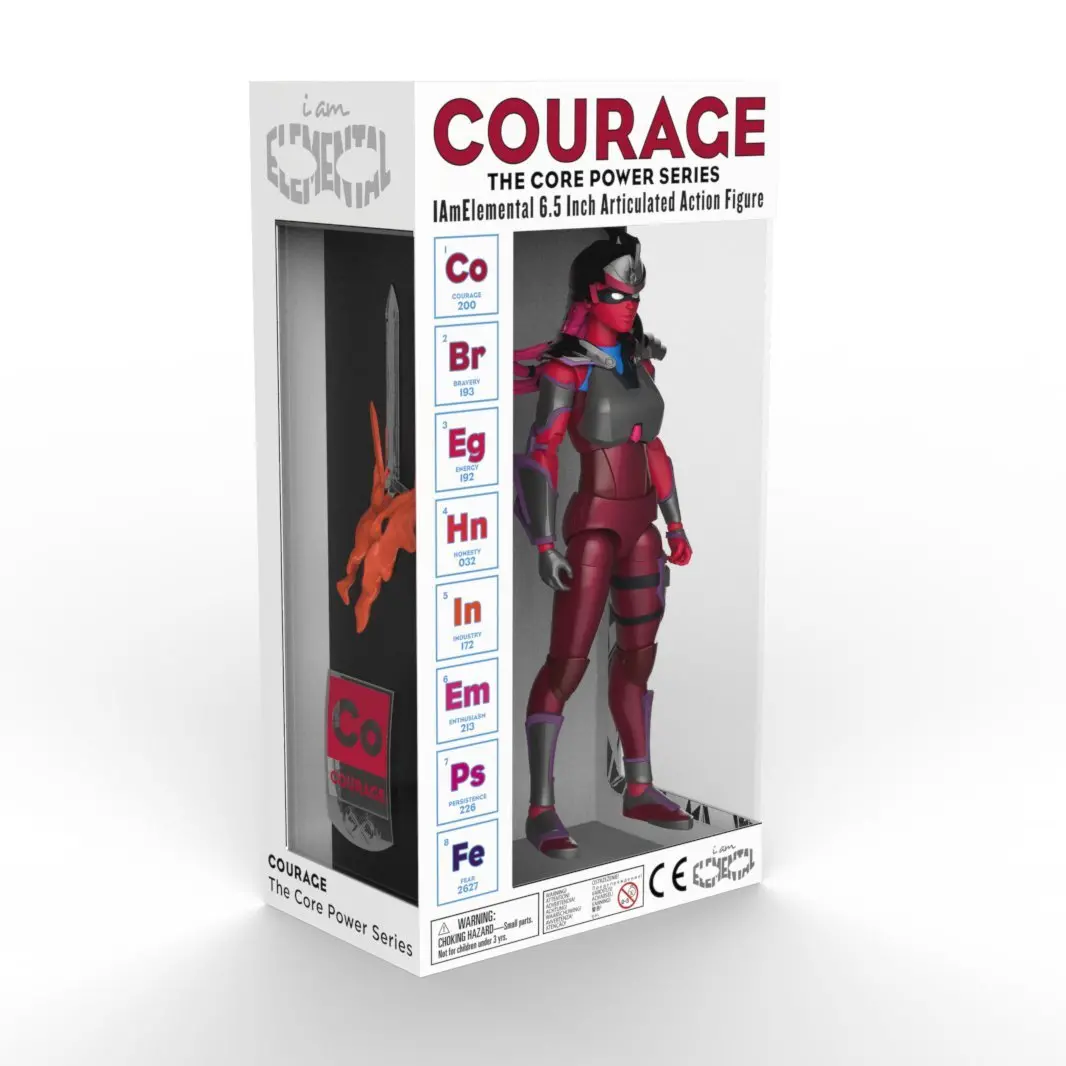Iamelemental Courage Core Power Female Action Figure, 6 1/2" Tall 1