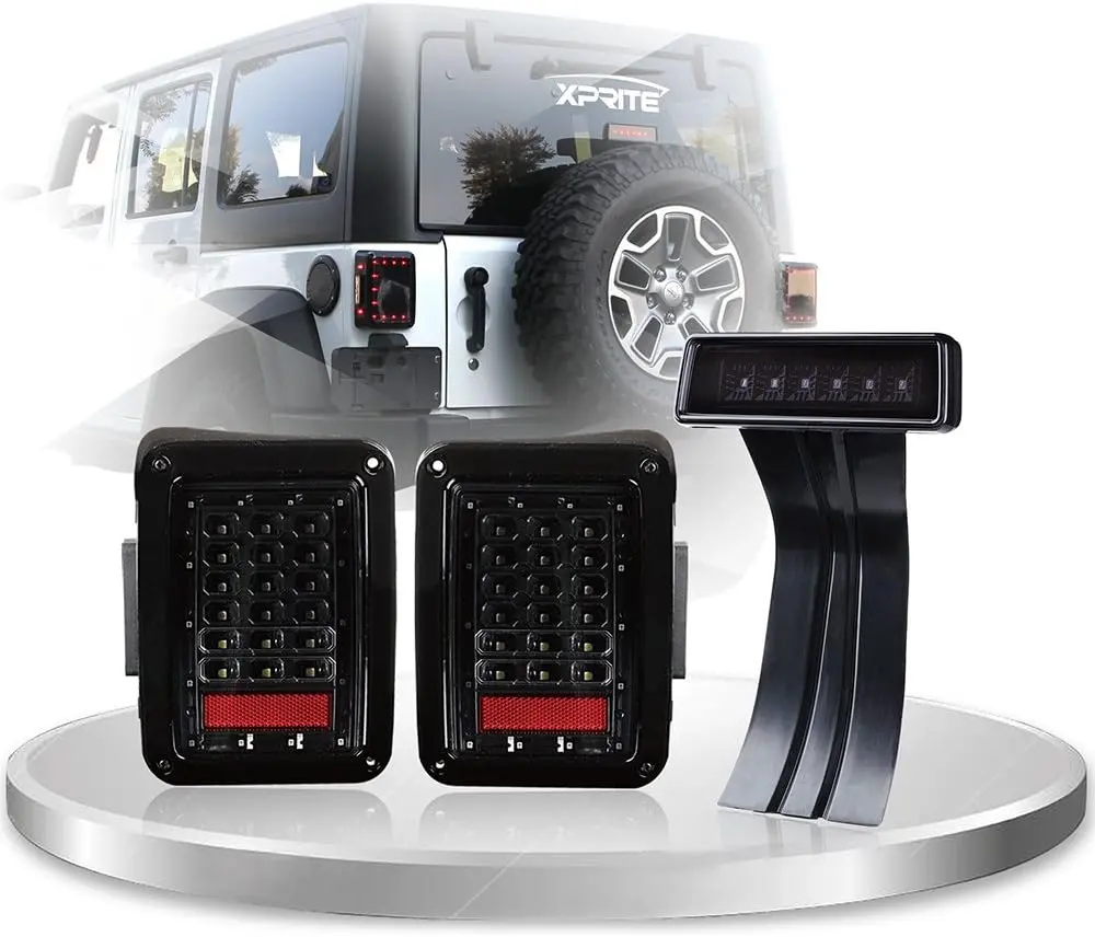 Led Tail Light W/Turn Signal & Brake Light Assembly For Jeep Wrangler Jk Jku 1