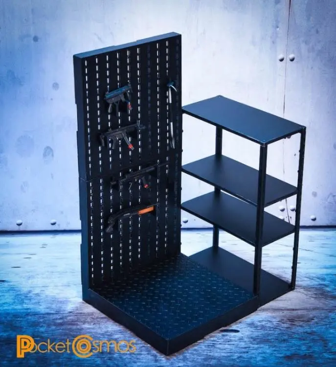 Pre-Order - Pctoys Weapon Rack & Shelves 1/12 Scale Accessory Set 1