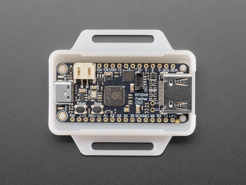 Snap-On Enclosure For Adafruit Feather Rp2040 Dvi 1