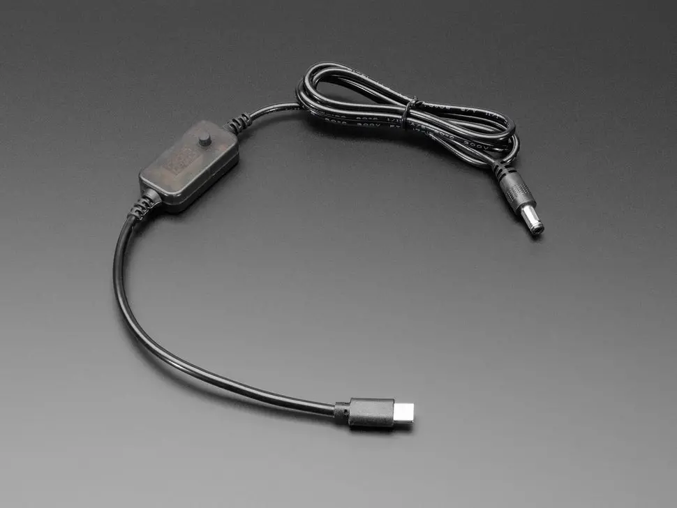 Usb C Pd To 2.1Mm Cable With Selectable Voltage Button 1
