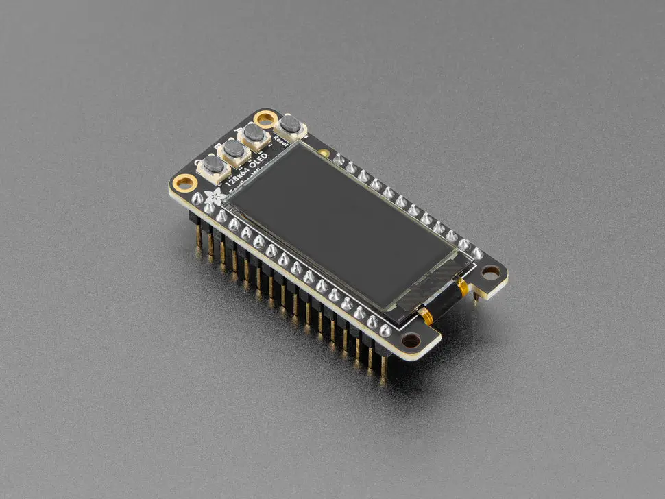 Assembled Adafruit Featherwing Oled - 128X64 Oled Add-On - Stemma Qt / Qwiic 1
