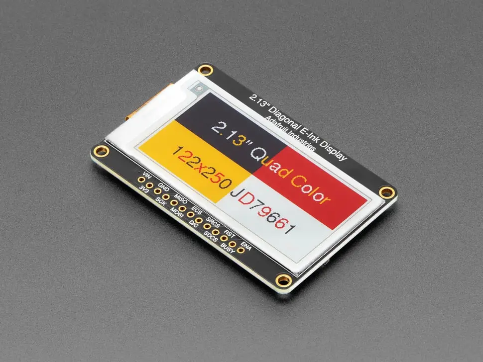 Adafruit 2.13" 250X122 Quad-Color Eink / Epaper Display With Sram 1
