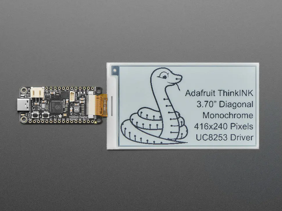 3.7" 416X240 Monochrome Black/White Eink / Epaper - Bare Display - Uc8253 Chipset 1