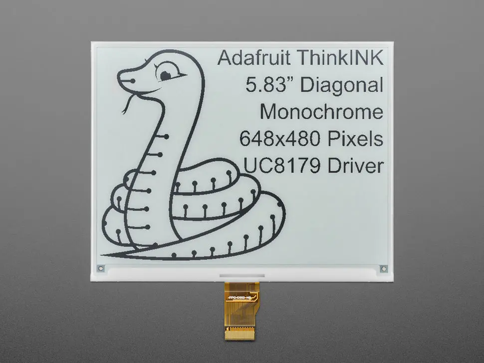 5.83" 648X480 Monochrome Black / White Eink / Epaper - Bare Display - Uc8179 Chipset 1