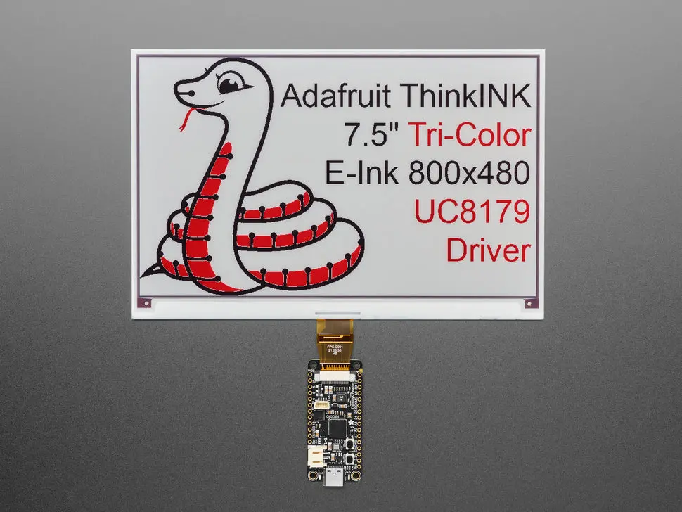 7.5" 800X480 Tri-Color Eink / Epaper Bare Display 1