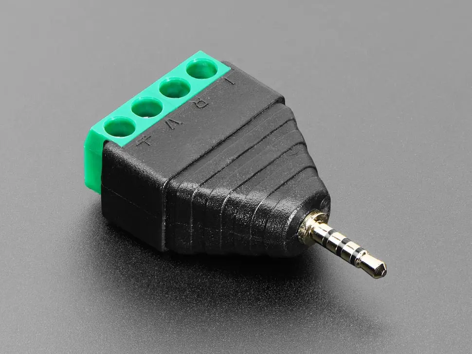 2.5Mm (3/32") 4-Pole (Trrs) Audio Plug Terminal Block 1