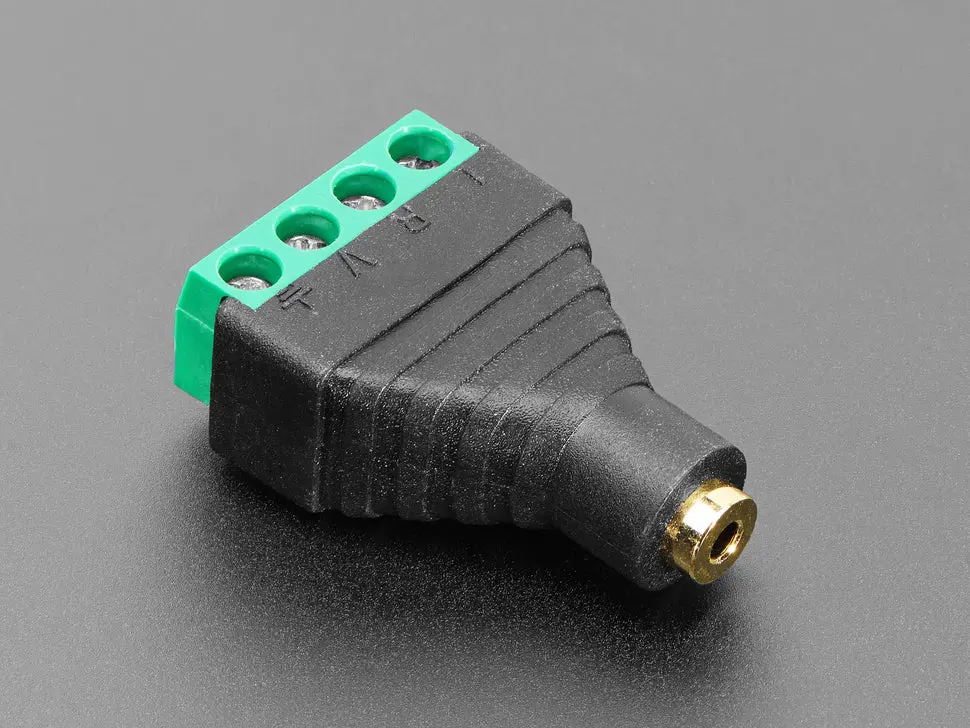2.5Mm (3/32") 4-Pole (Trrs) Audio Jack Terminal Block 1