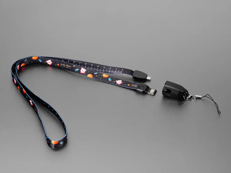 Usb Cable Lanyard With Usb A And Usb Micro-B Tips 1