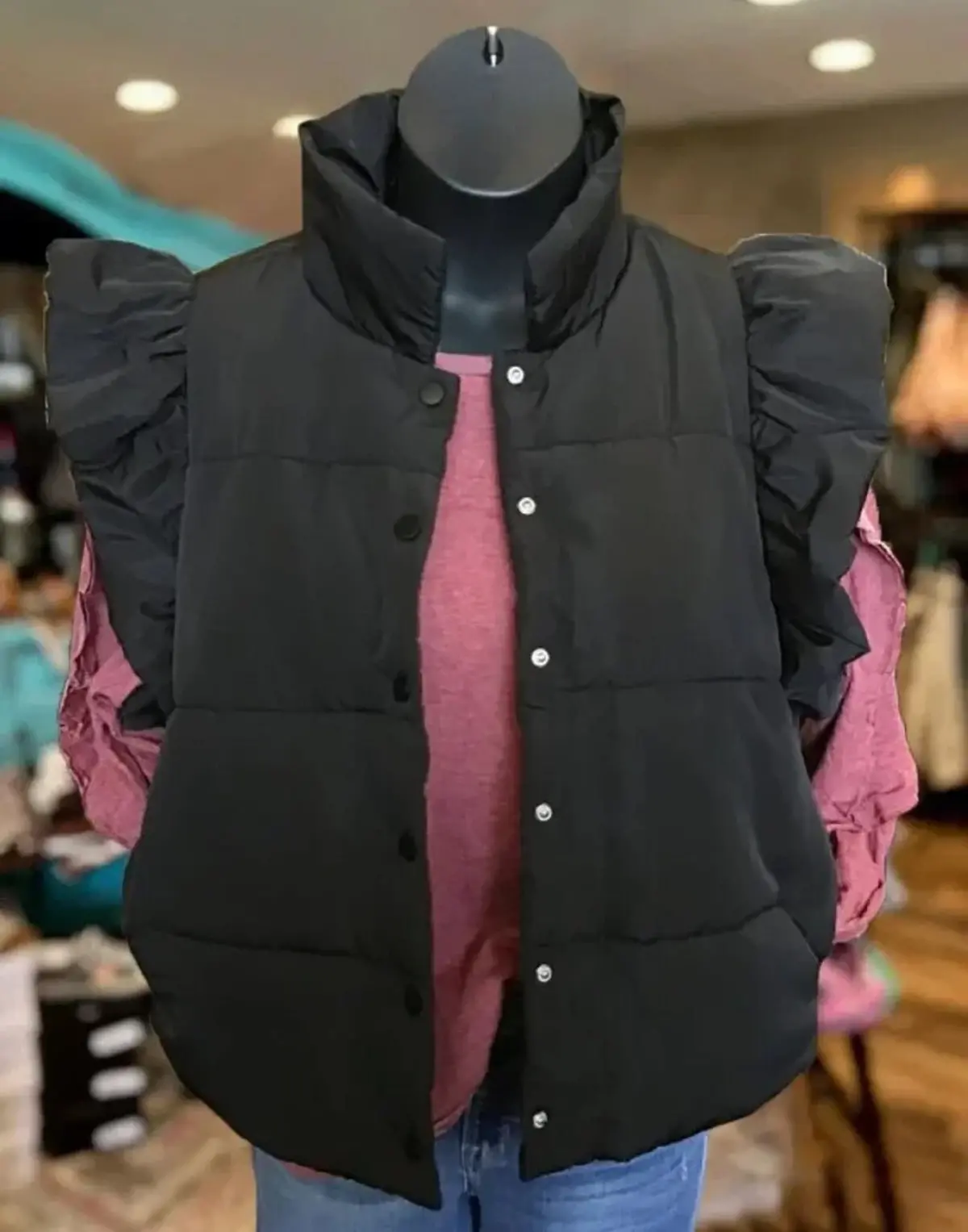 Ruffle My Fancy Puffer Vest 1