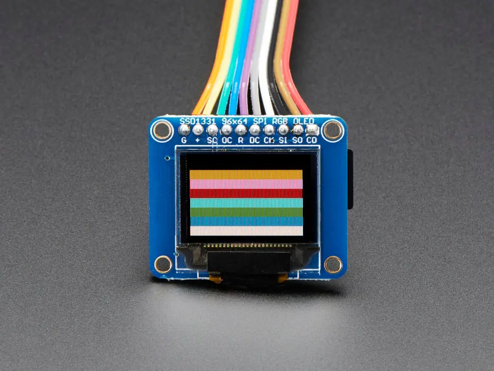 Oled Breakout Board - 16-Bit Color 0.96" With Microsd Holder 1