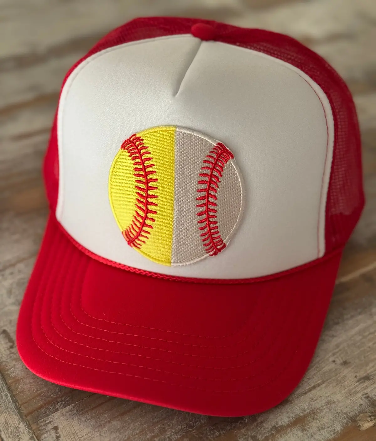 Mom Of Both (Baseball & Softball) Trucker Ball Cap 1