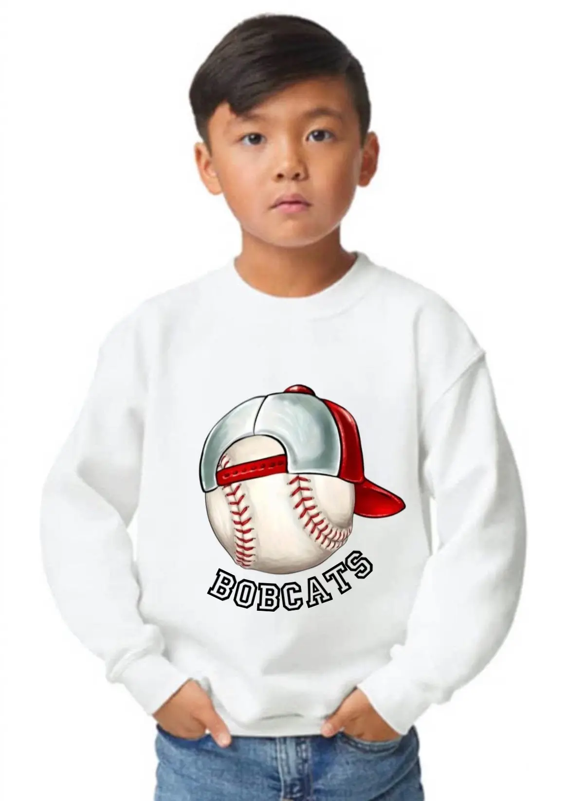 Customizable Youth Baseball Cap, Sweatshirt & T-Shirt Collection