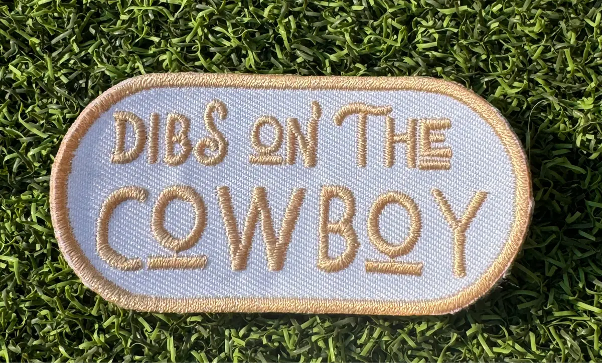 Dibs On The Cowboy Iron On Patch 1