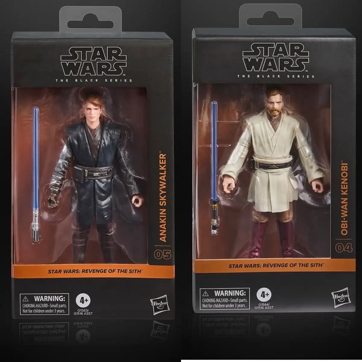 2 Figure Bundle - Star Wars Black Series Ep Iii Anakin & Obi Wan Kenobi 6-Inch Figures 1