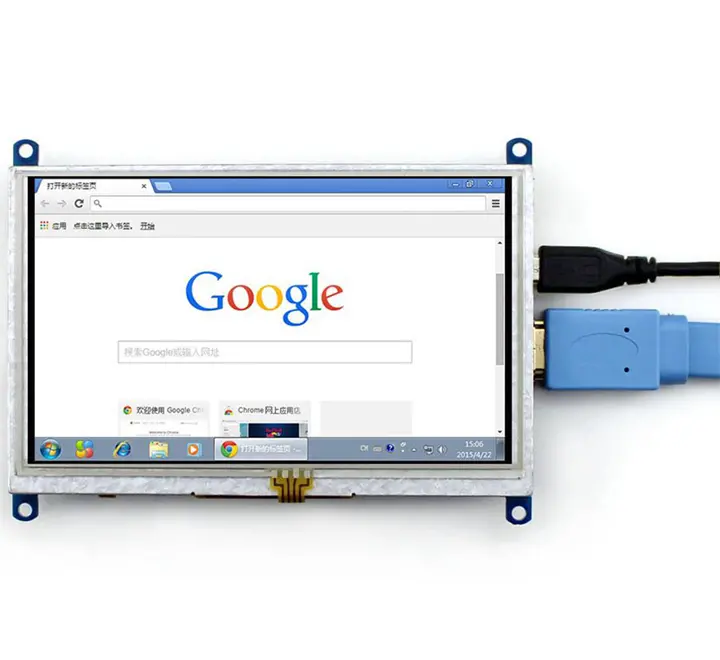 5" Hdmi Lcd (B) (800X480), Resistive Touch, With Bi-Color Case 1