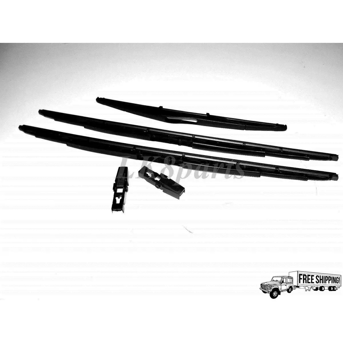 Front & Rear Wiper Blade Set Of 3 & Clips 1
