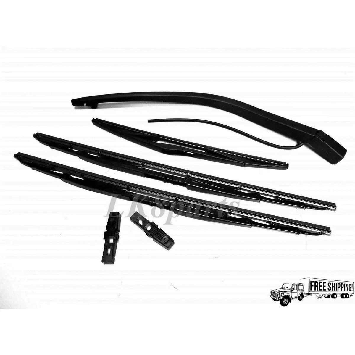 Front & Rear Wiper Blade + Arm & Clips 1