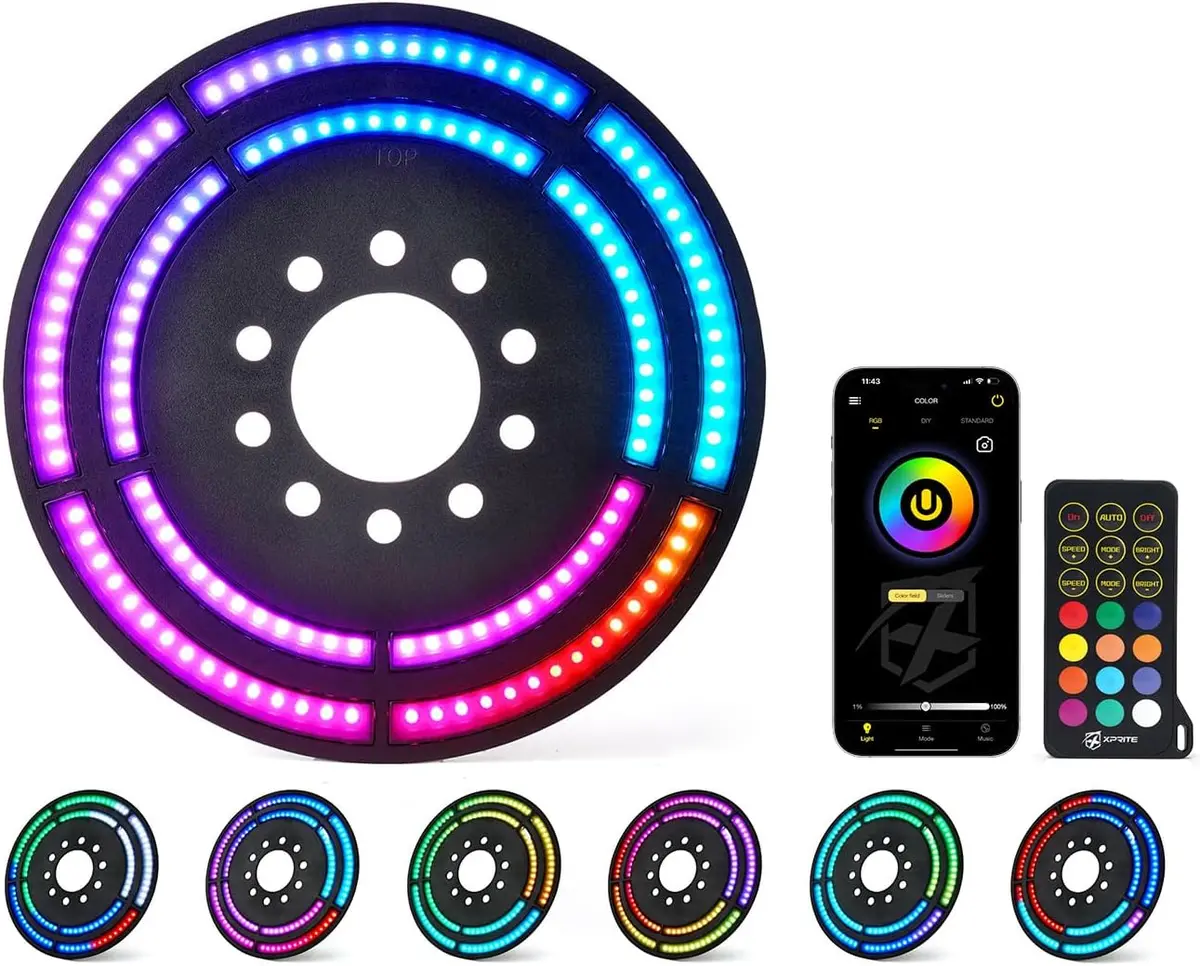 Xprite Rgb Spare Tire Brake Light With Dual Control For 2018-2025 Jeep Wrangler Jl/Jlu 1