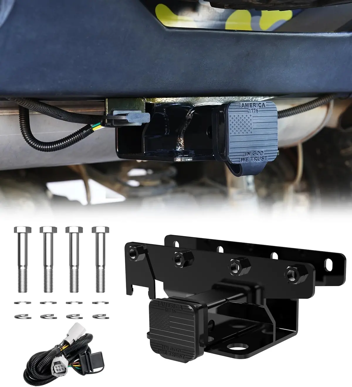 Tow Hitch For 2007-2018 Jeep Wrangler Jk Jku 2 Door & 4 Door Unlimited 1