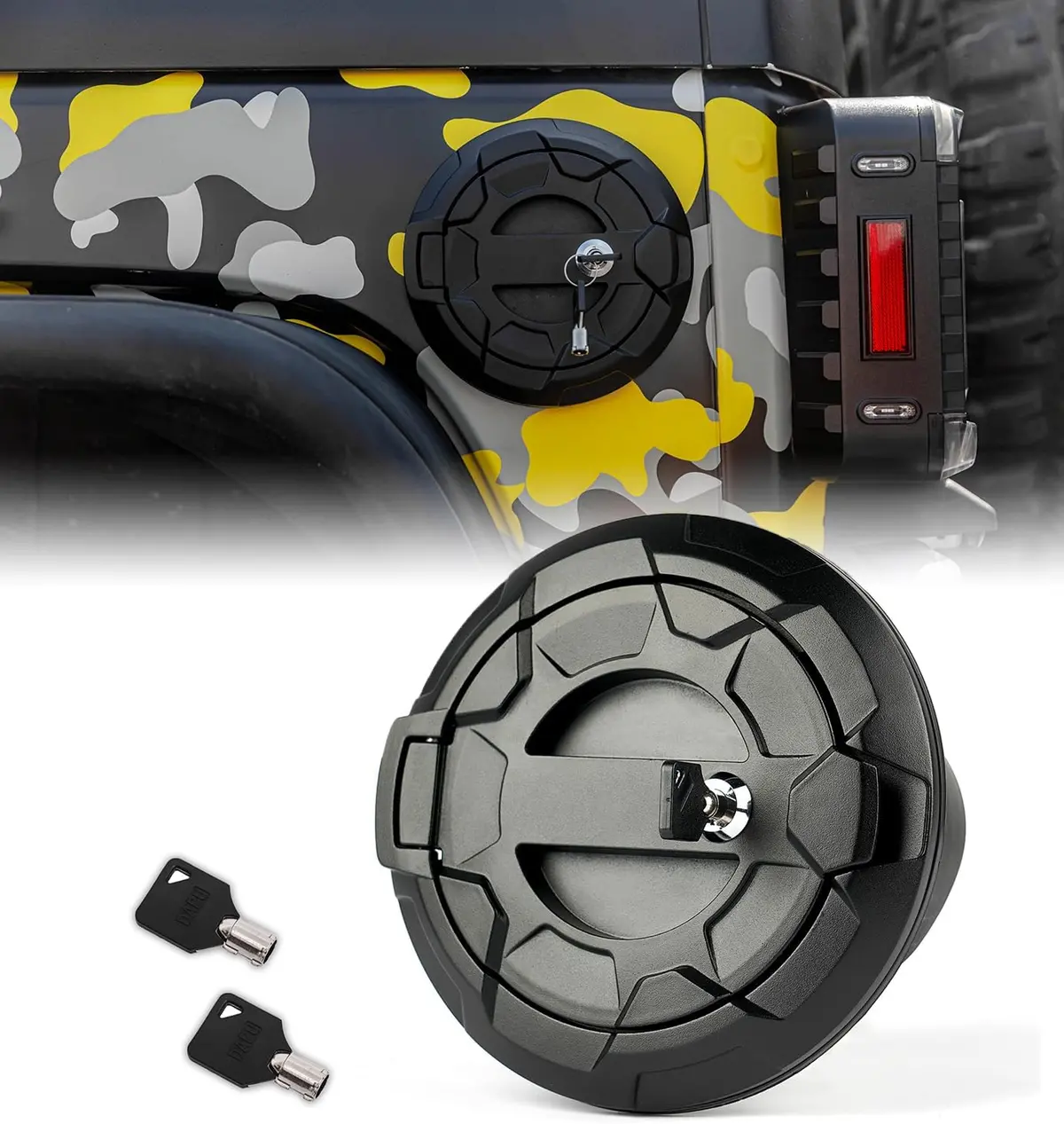 Jeep Wrangler Jk Gas Cap Cover | Bedrock Series 1