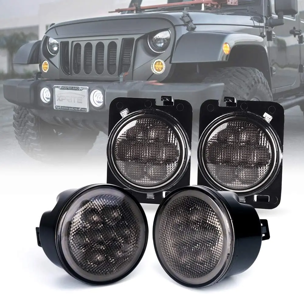 Led Turn Signal Lights And Fender Side Marker Lights For 2007-2018 Jeep Wrangler Jk 1