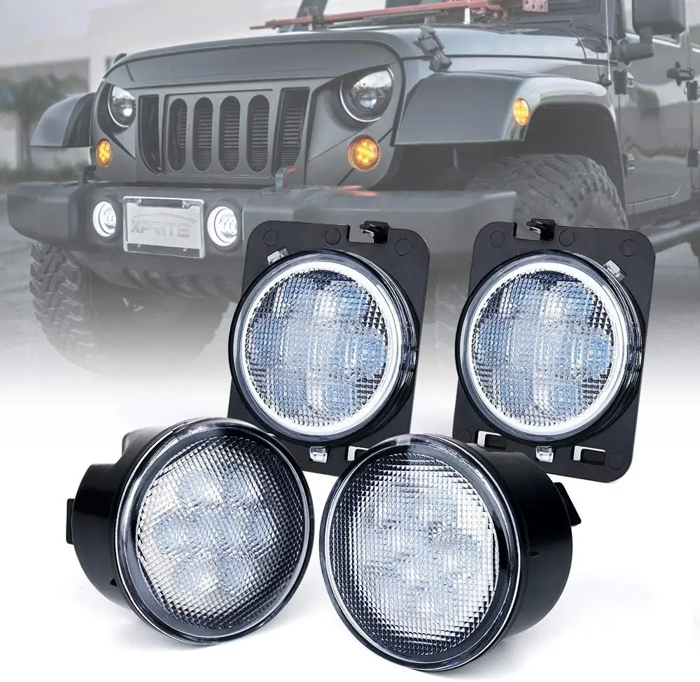 Led Turn Signal Lights And Fender Side Marker Lights For 2007-2018 Jeep Wrangler Jk 1
