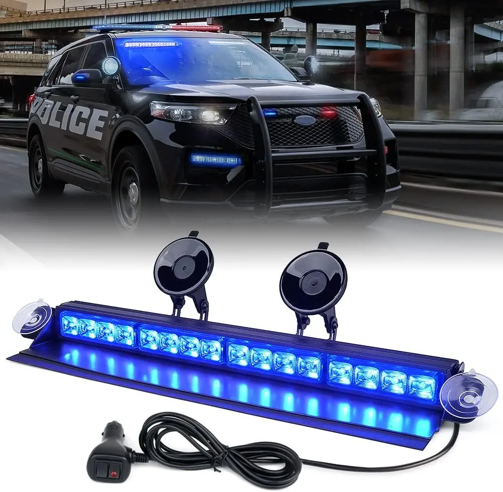 Windshield Dash Strobe Light With Suction Cups 1