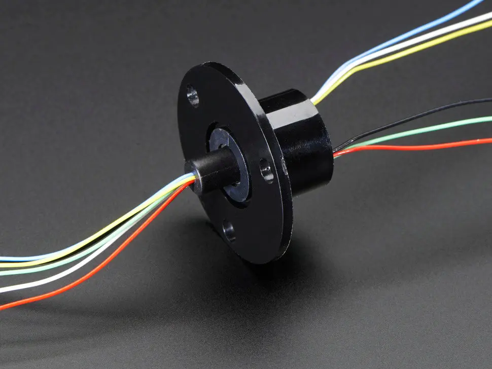 Slip Ring With Flange - 22Mm Diameter, 6 Wires, Max 240V @ 2A 1