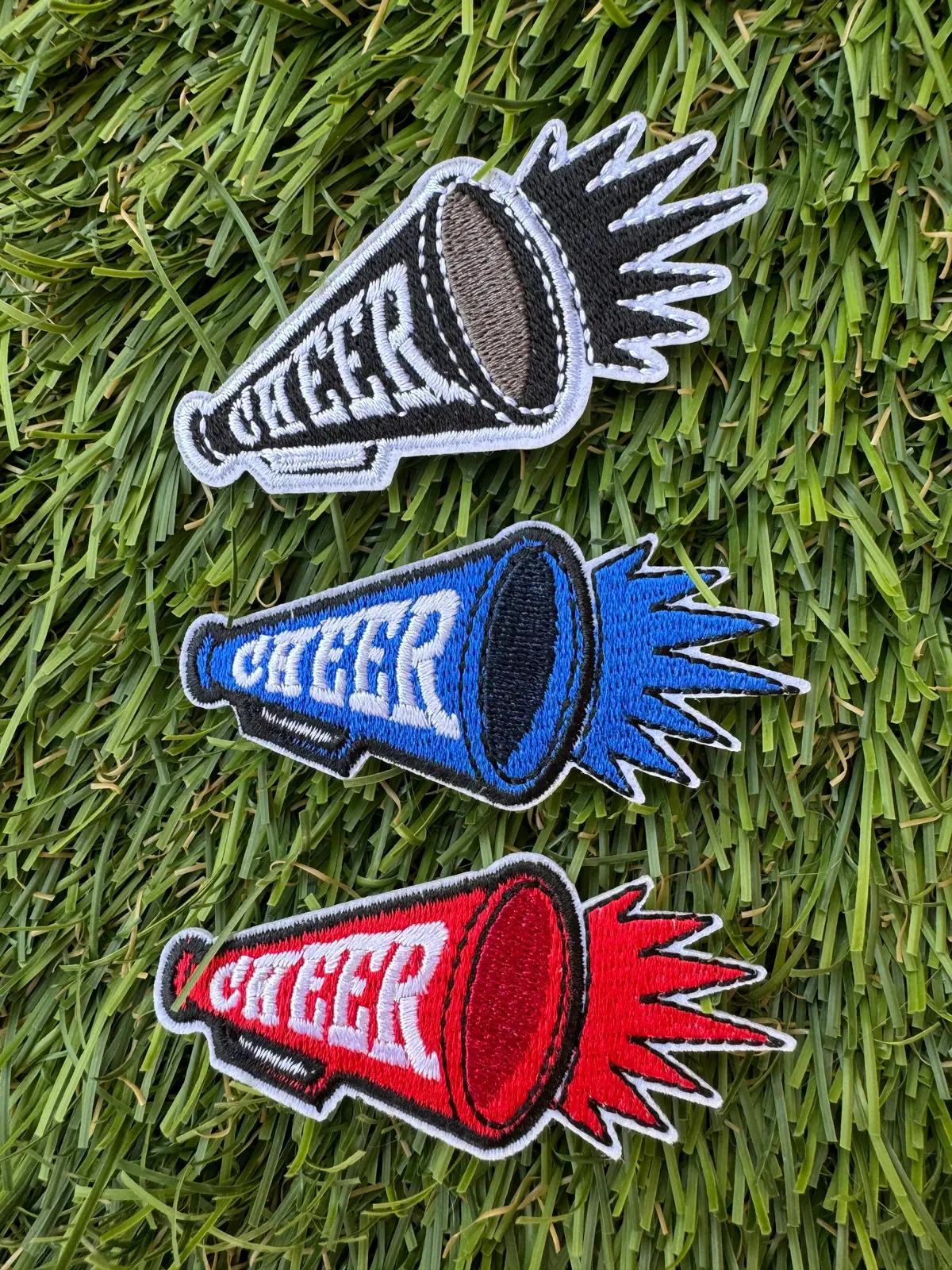 Cheer Megaphone Game Day Iron On Patches 1