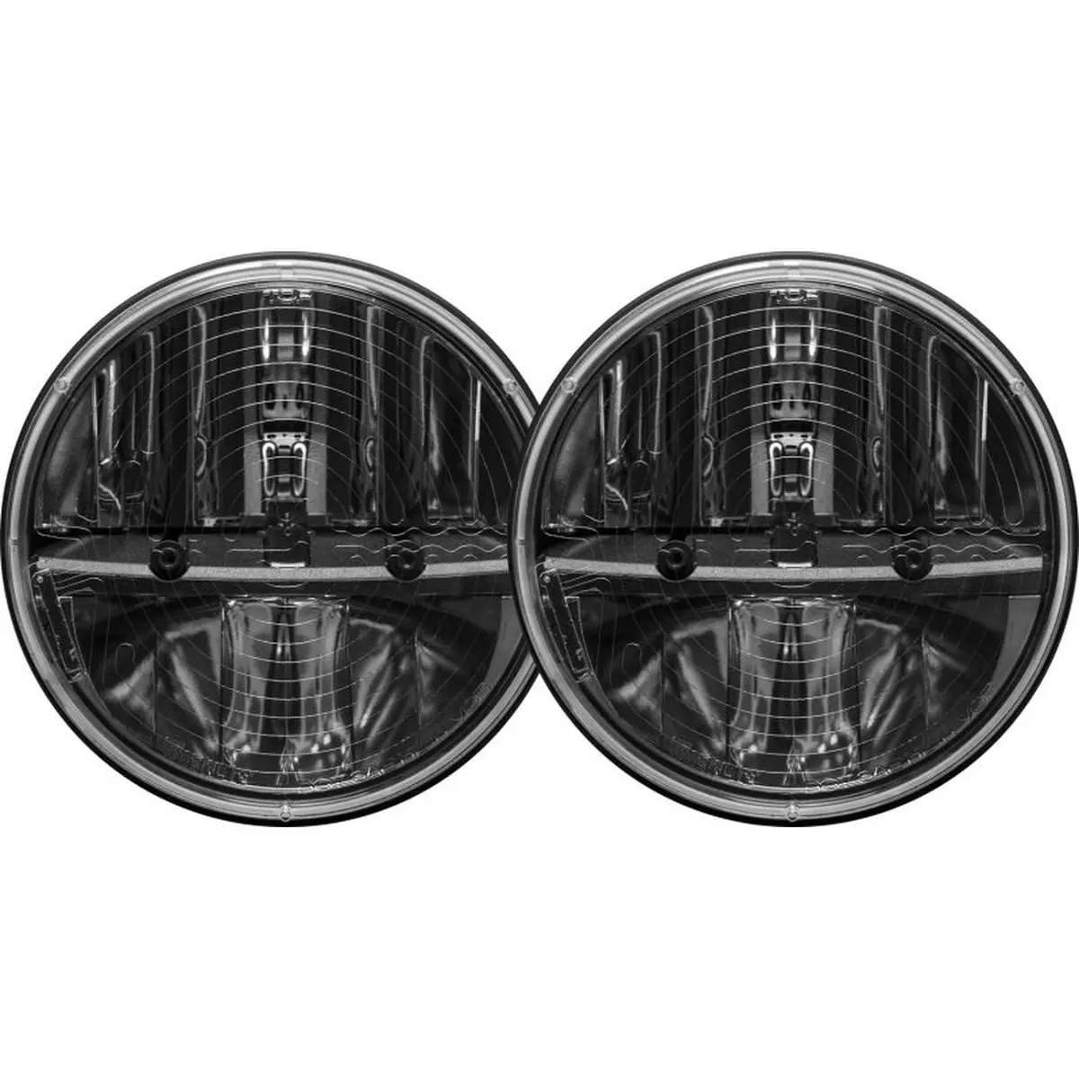 Rigid Industries 7In Round Headlights W/ Heated Lens & H13 To H4 Adaptors - Set Of 2 1