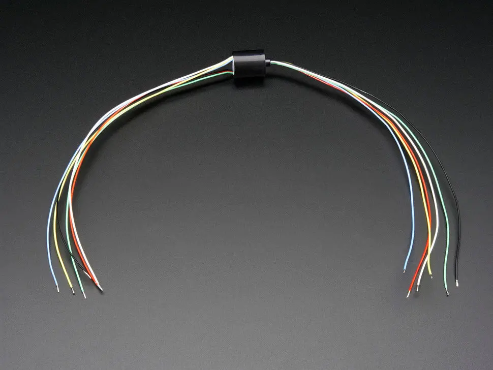 Miniature Slip Ring - 12Mm Diameter, 6 Wires, Max 240V @ 2A 1