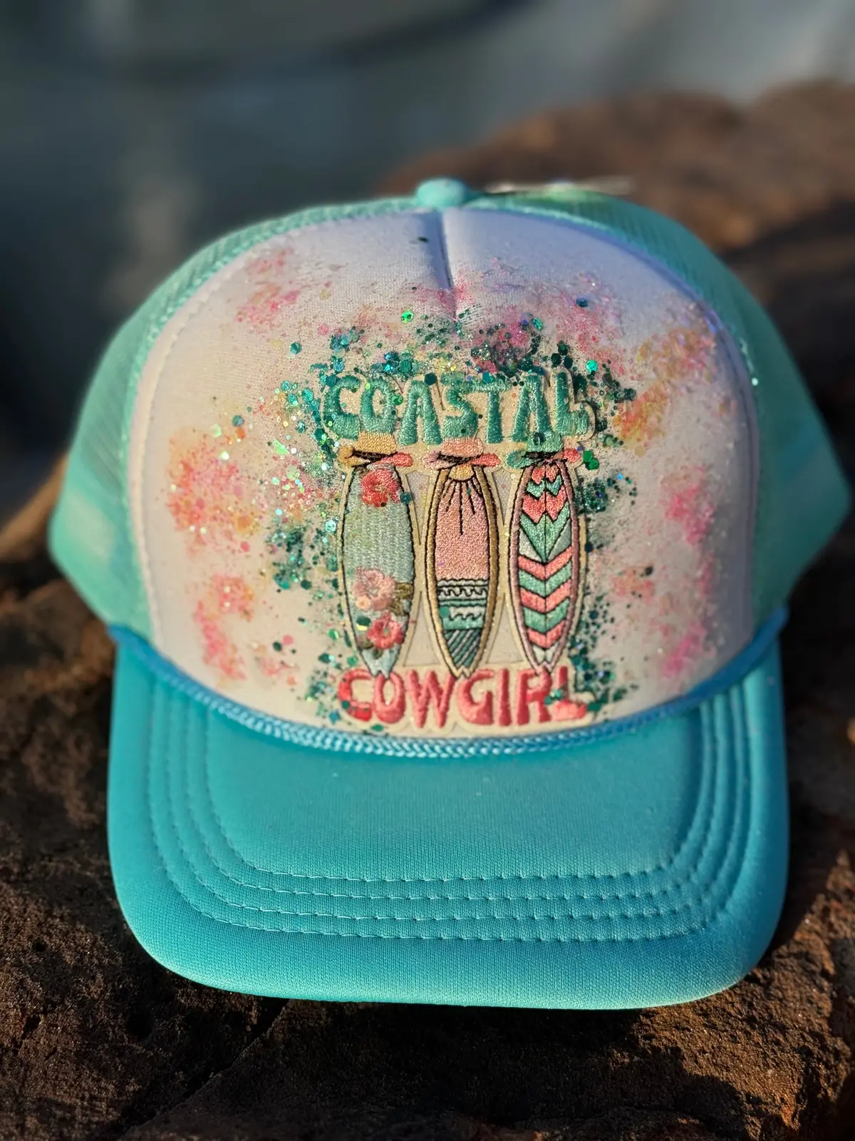 Glitter Coastal Cowgirl Trucker Hat 1