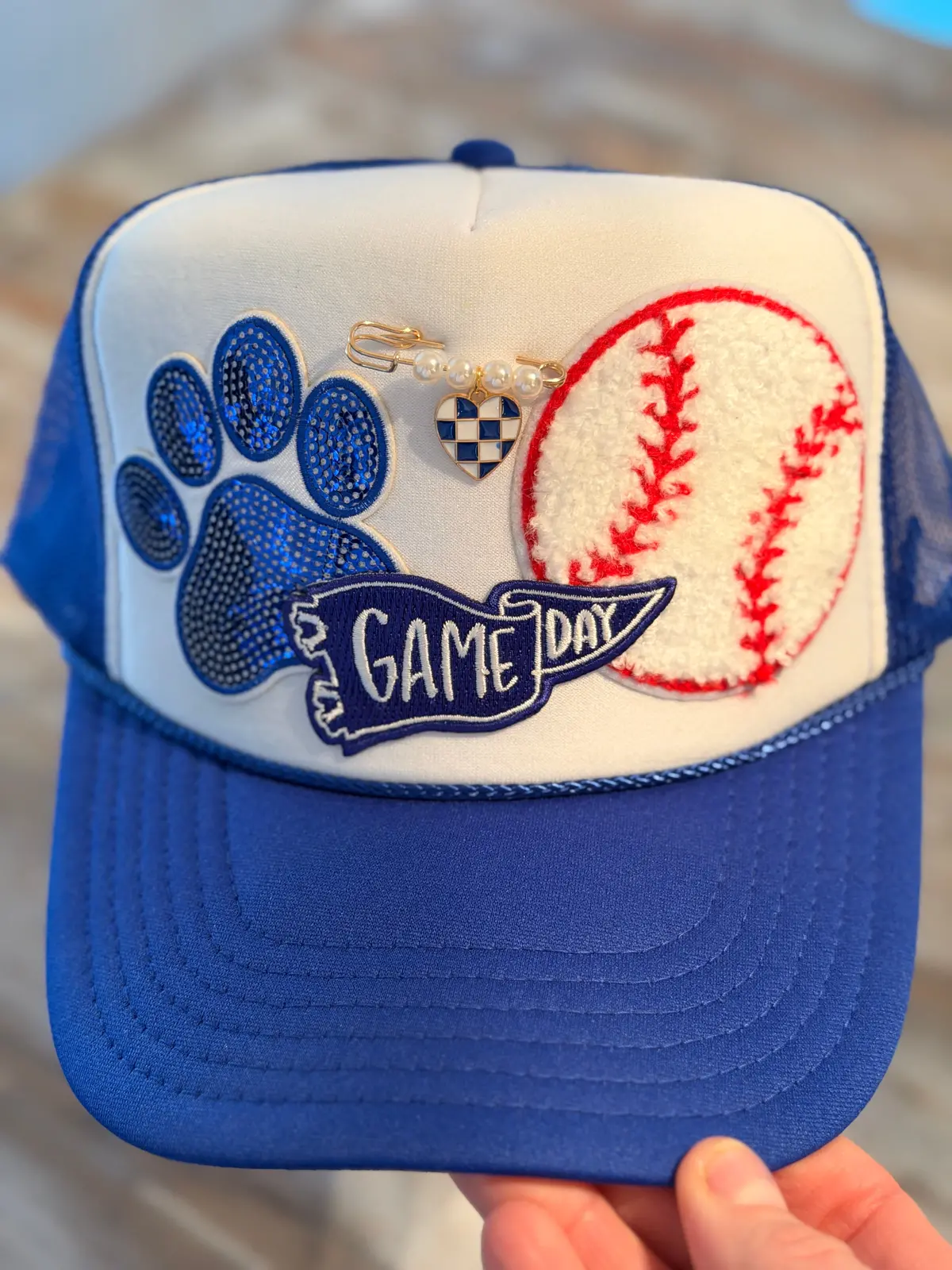 Game Day Baseball Paw Patch Trucker Hat 1