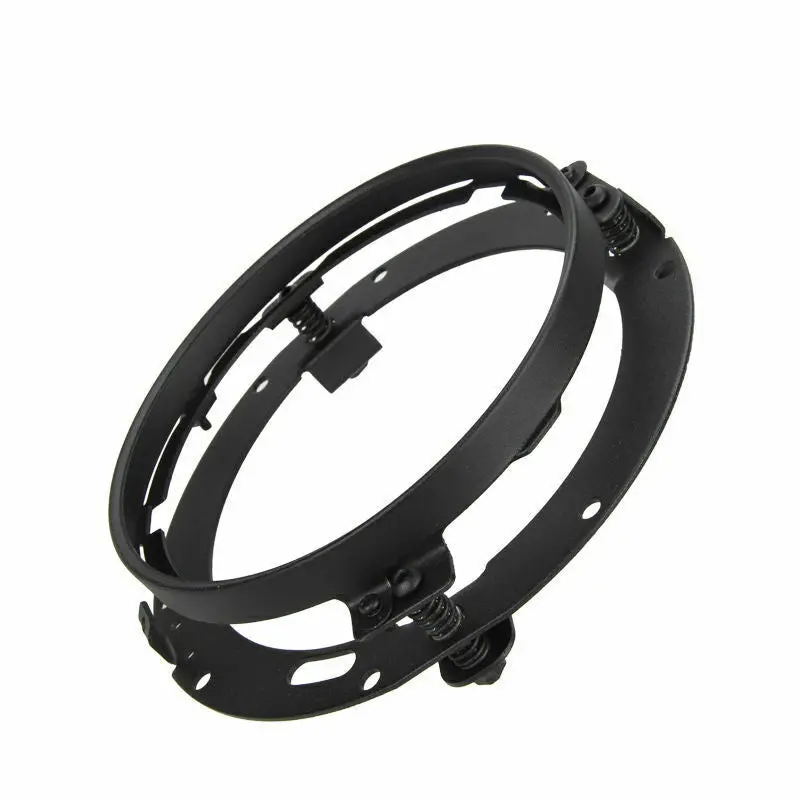 7" Black -Chrome Round Ring Mounting Bracket For Harley 7Inch Motorcycle Headlight 1