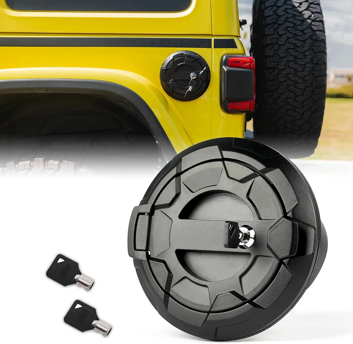 Jeep Wrangler Jl Gas Cap Cover | Bedrock Series 3
