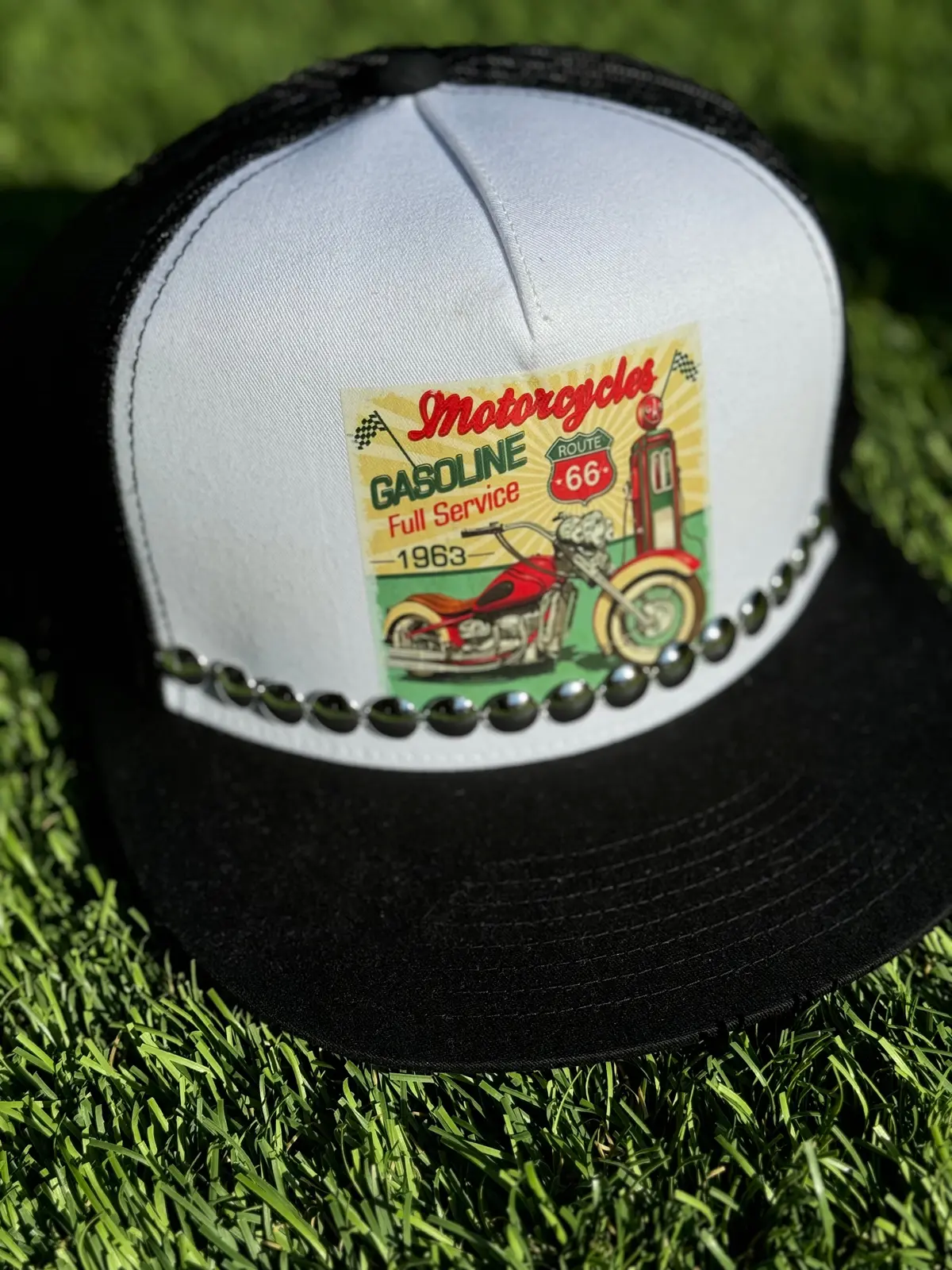 Motorcycle Flat Bill Hat 1