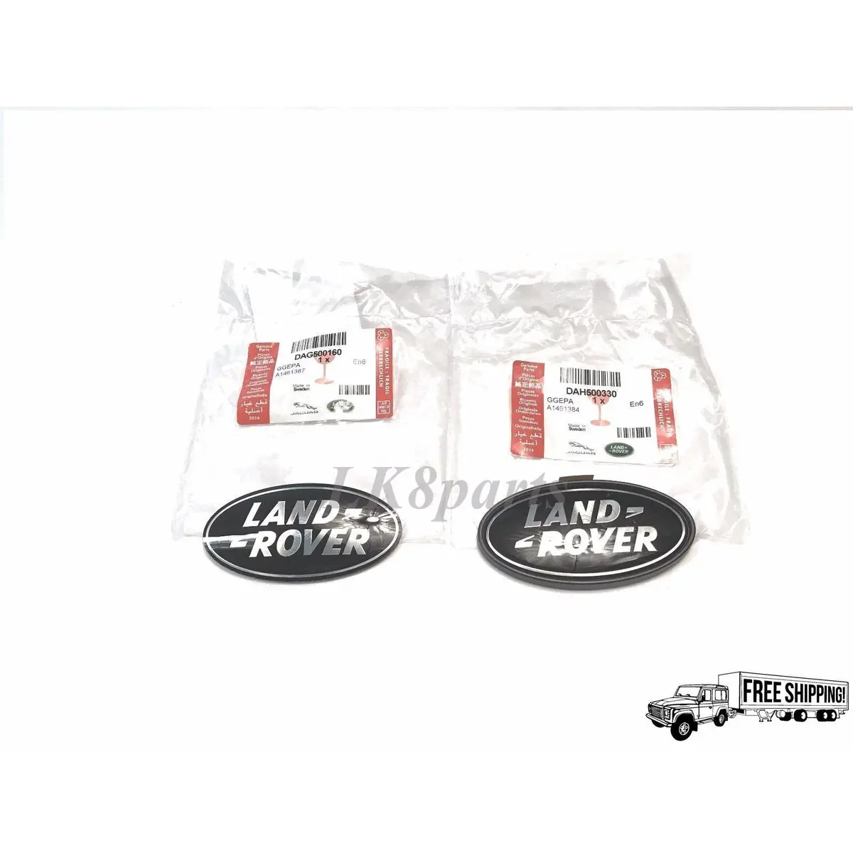 Land Rover Front Grille And Rear Tailgate Badge Set Genuine 1