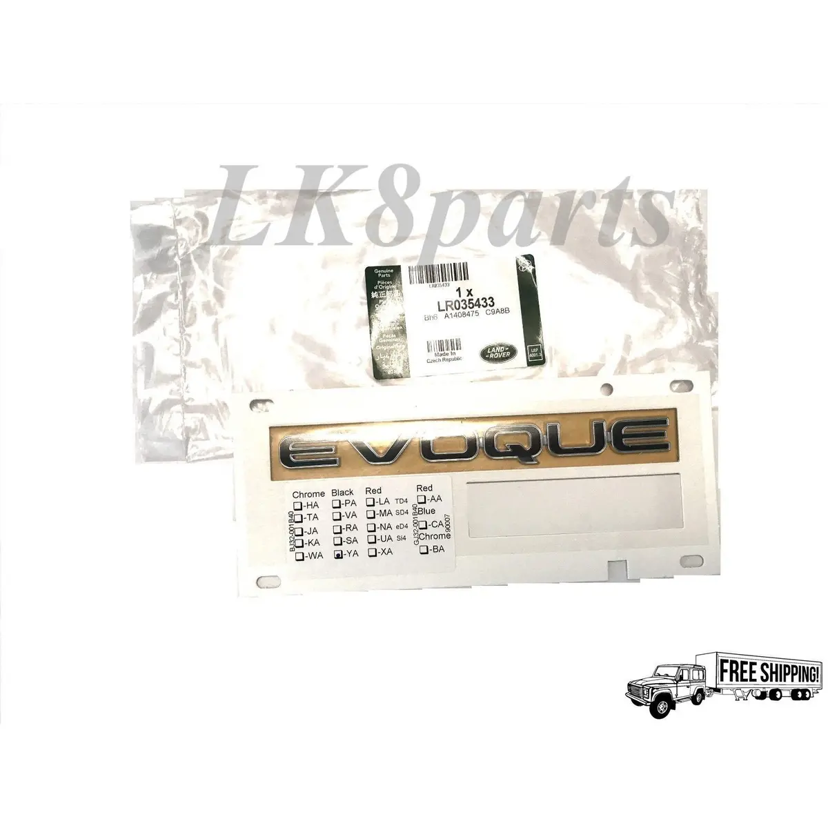 Rear Tail Gate Badge Name Plate Emblem Black Genuine 1