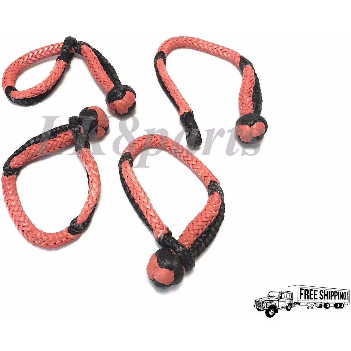 4 - Soft Shackle Recovery Shackles - 9Mm 18,000Lb Working Load Limit!! 1
