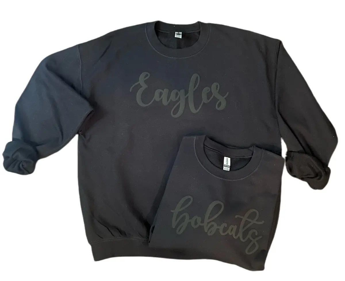 Black On Black Eagles Puff Sweatshirt 1