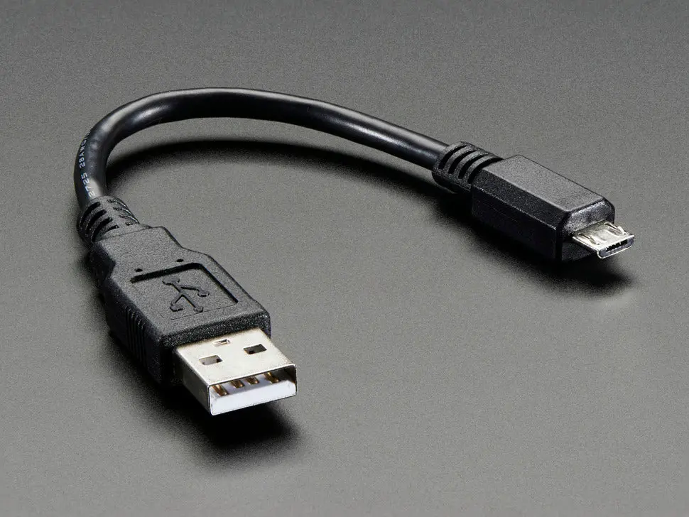 Usb Cable - 6" A To Micro B 1