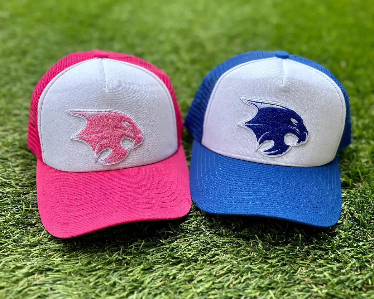 Fuzzy Bobcat Chenille Patch Trucker Hats (Various Styles) 1