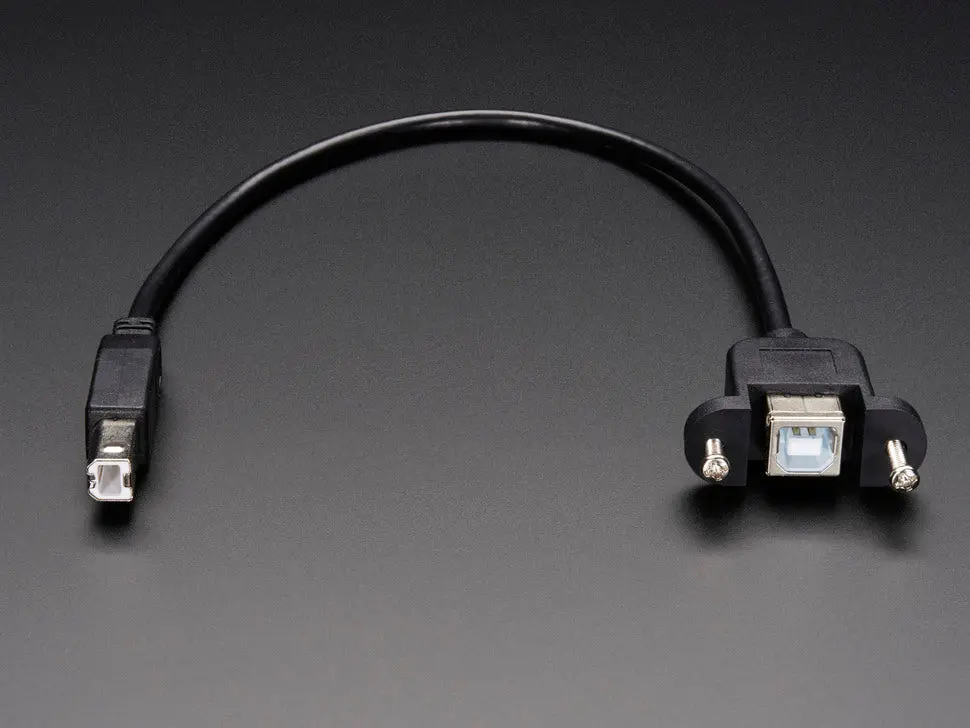 Panel Mount Usb Cable - B Male To B Female 1
