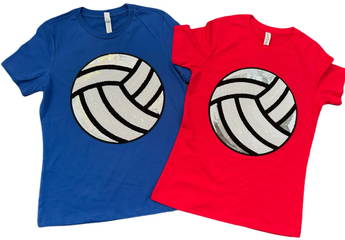 Sequin Volleyball Tees 1